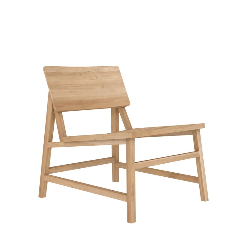 Furniture - Armchairs - N2 Low armchair natural wood / Solid oak - Ethnicraft - Oak - Solid oak