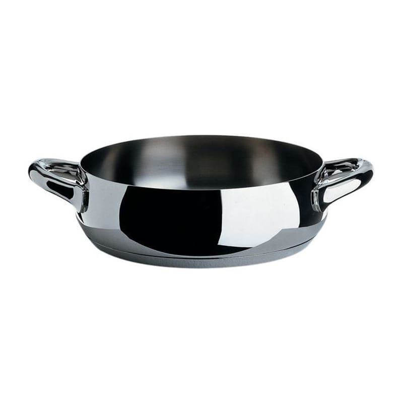 Tableware - Dishes and cooking - Mami Low casserole metal Ø 24 cm - Alessi - Ø 24 cm - Polished - Stainless steel