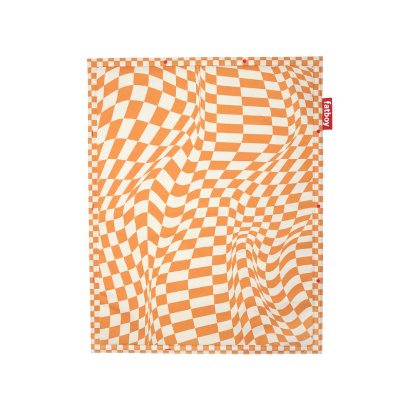 Décoration - Tapis - Tapis d\'extérieur Flying Carpet / 180 x 140 cm - Rembourré / Polyester recyclé - Fatboy - Psych-o / Orange - Mousse, Polyester recyclé