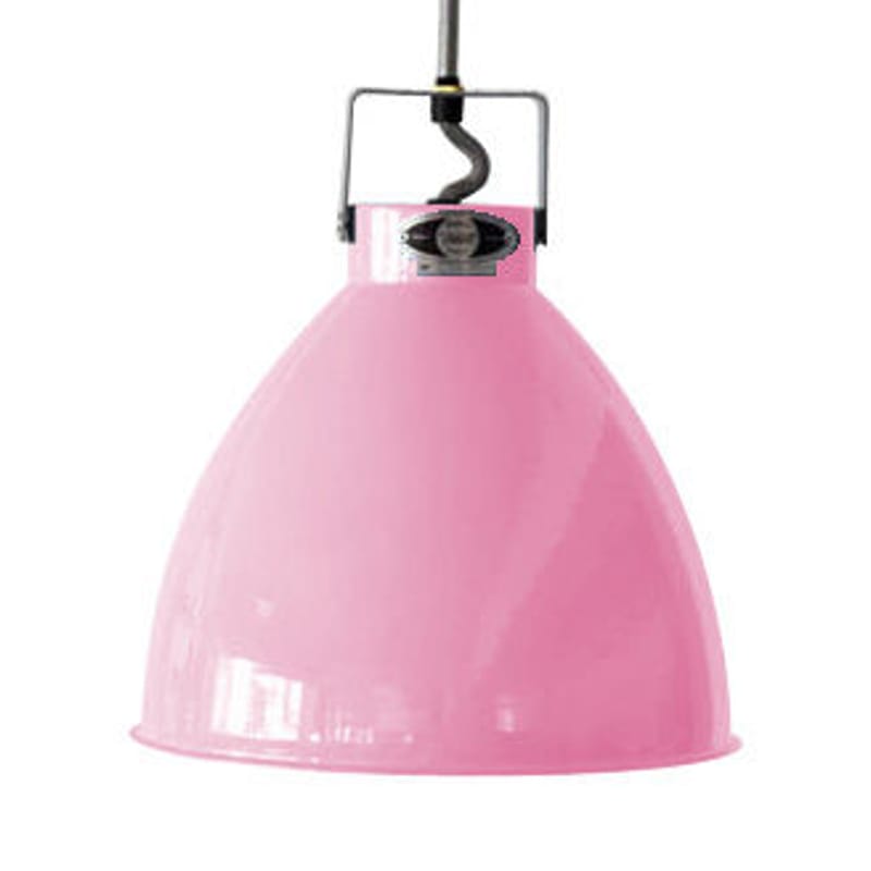 Lighting - Pendant Lighting - Augustin Pendant metal pink Small Ø 16 cm - Jieldé - Pink - Lacquered metal