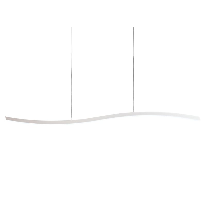 Lighting - Pendant Lighting - Serpentine Pendant metal white 364 Leds - Fontana Arte - White - Lacquered aluminium