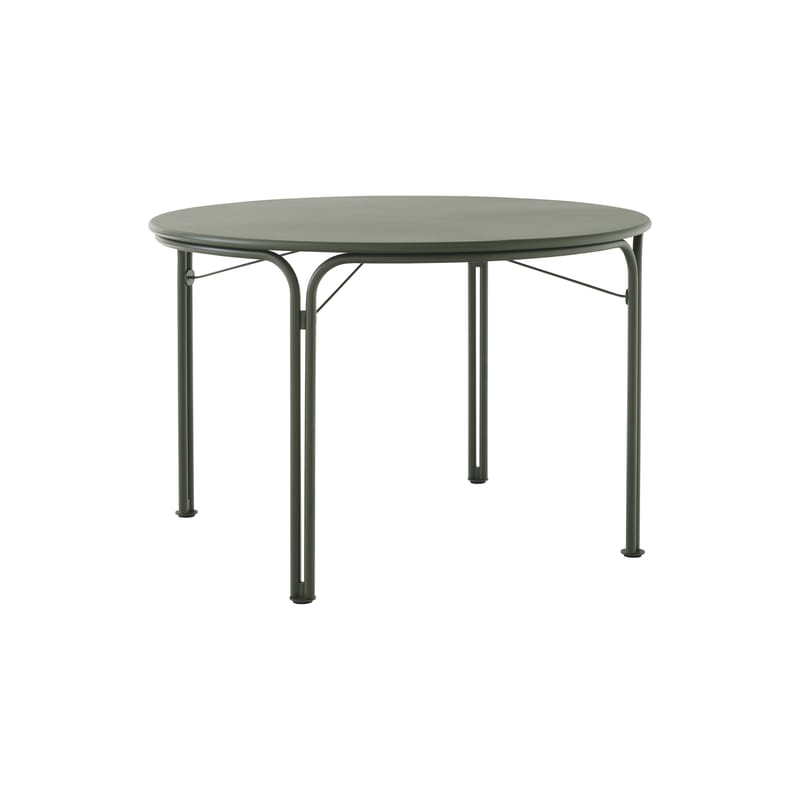 Jardin - Tables de jardin - Table ronde Thorvald SC98 métal vert / Ø 115 cm - &tradition - Vert bronze - Acier
