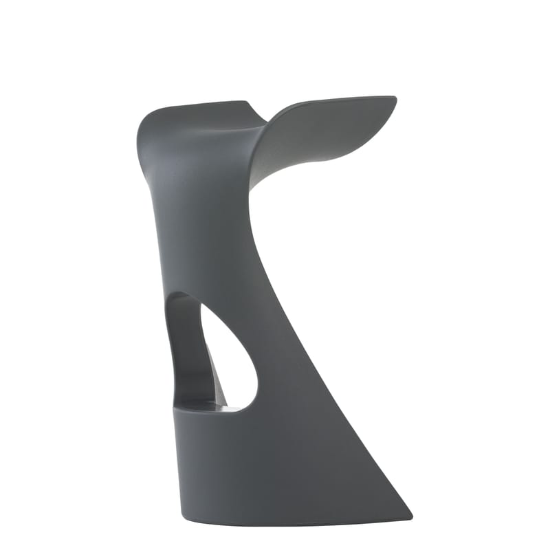 Mobilier - Tabourets de bar - Tabouret de bar Koncord plastique gris / H 70 cm - Slide - Gris - polyéthène recyclable