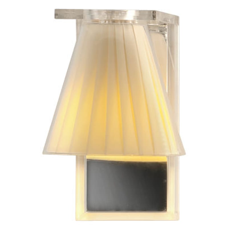 Illuminazione - Lampade da parete - Applique Light Air materiale plastico tessuto beige / Paralume in tessuto - Kartell - Beige - Tecnopolimero termoplastico, Tessuto