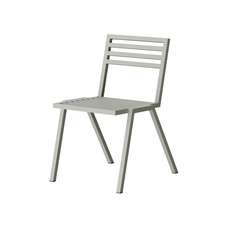 Jardin - Chaises de jardin - Chaise empilable 19 Outdoors métal gris / Aluminium - NINE - Gris - Aluminium thermolaqué