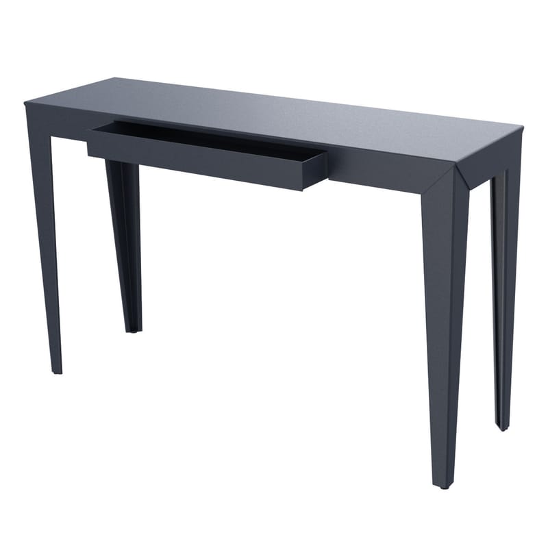 Furniture - Console Tables - Zef Console metal blue - Matière Grise - Azurite - Steel