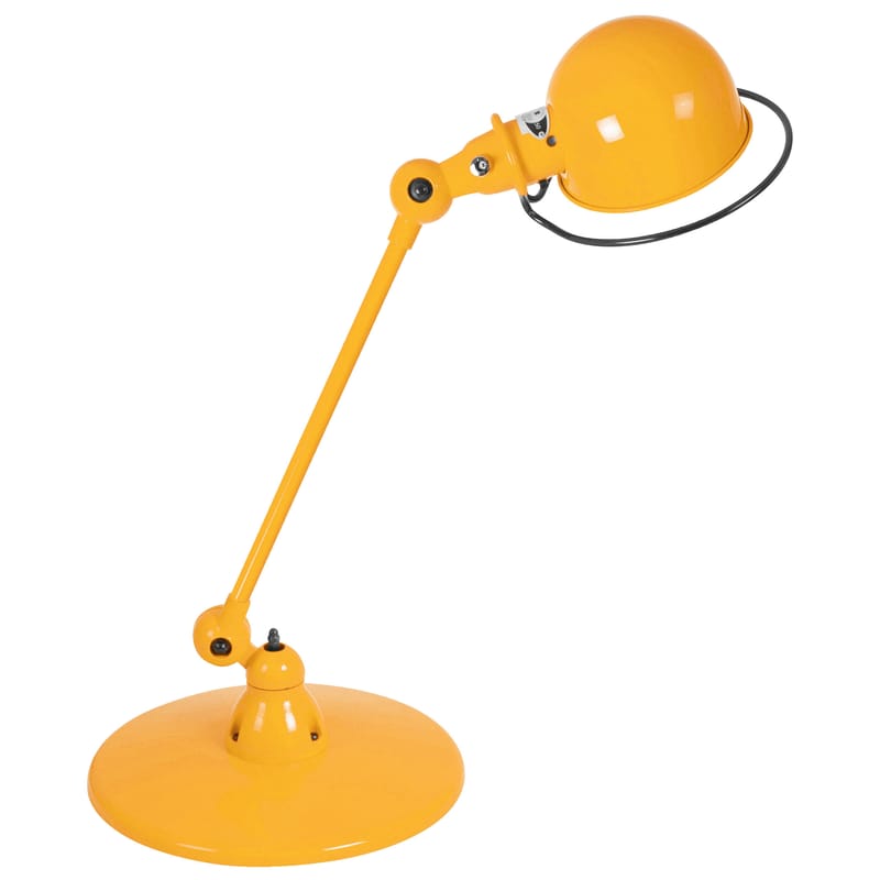 Décoration - Pour les enfants - Lampe de table Loft métal jaune / 1 bras - L 60 cm - Jieldé - Moutarde brillant - Acier inoxydable