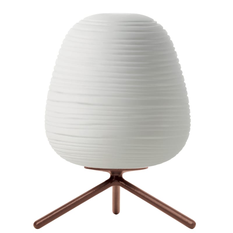 Luminaire - Lampes de table - Lampe de table Rituals 3 verre blanc / Ø 20 x H 27 cm - Foscarini - Interrupteur / Blanc - Verre soufflé bouche