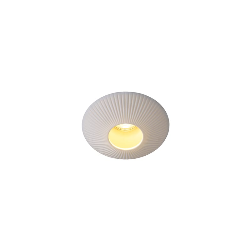 Luminaire - Plafonniers - Plafonnier Sopra Downlight céramique blanc / Spot encastré - Porcelaine rainurée - Original BTC - Blanc - Porcelaine