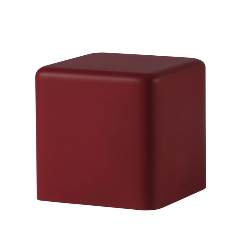 Mobilier - Mobilier Kids - Pouf d\'extérieur Soft Cubo plastique rouge /43 x 43 cm - Mousse - Slide - Rouge - Mousse de polyuréthane