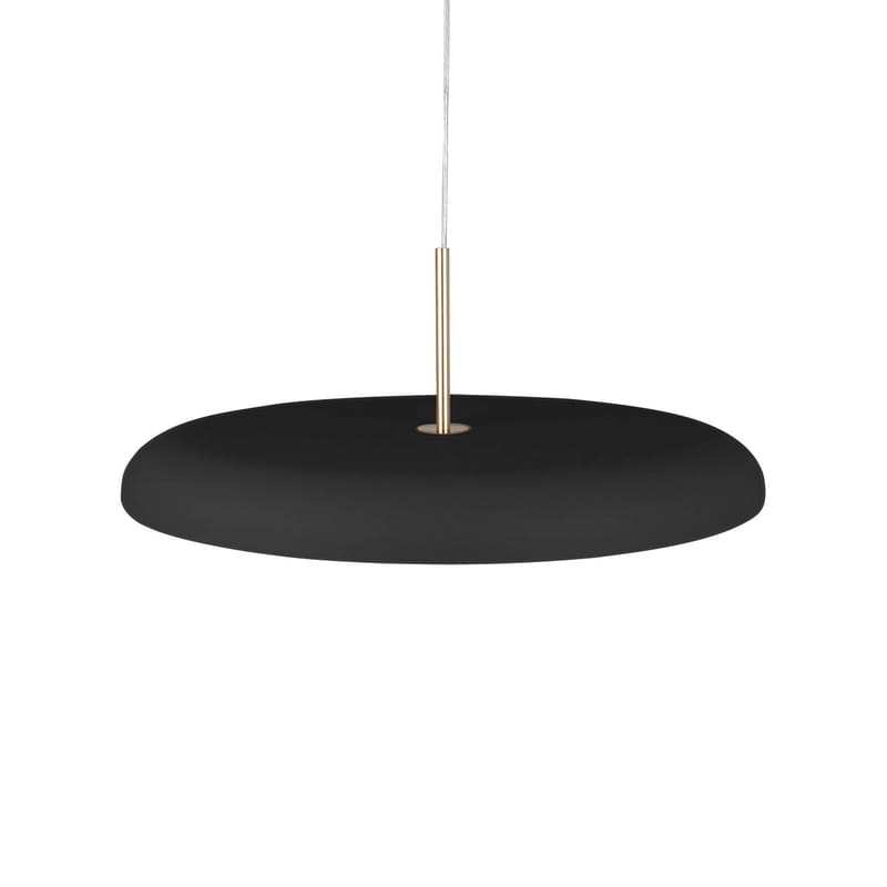 Luminaire - Suspensions - Suspension Zero Large LED métal noir / Ø 60 cm - Lumen Center Italia - Noir - Aluminium, PMMA