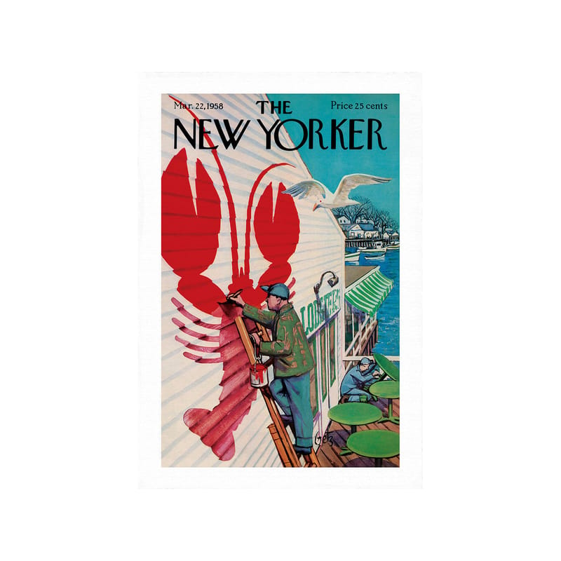 Décoration - Objets déco et cadres-photos - Affiche The New Yorker  / Lobster, Arthur Getz papier multicolore / 38 x 56 cm - Image Republic - Lobster - Papier Velin d\'Arches