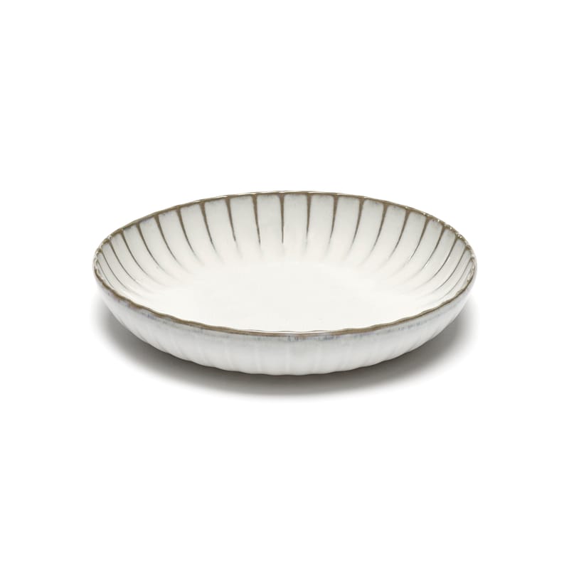 Table et cuisine - Assiettes - Assiette creuse Inku céramique blanc / Large - Ø 23 cm - Serax - Ø 23 cm / Blanc - Grès émaillé