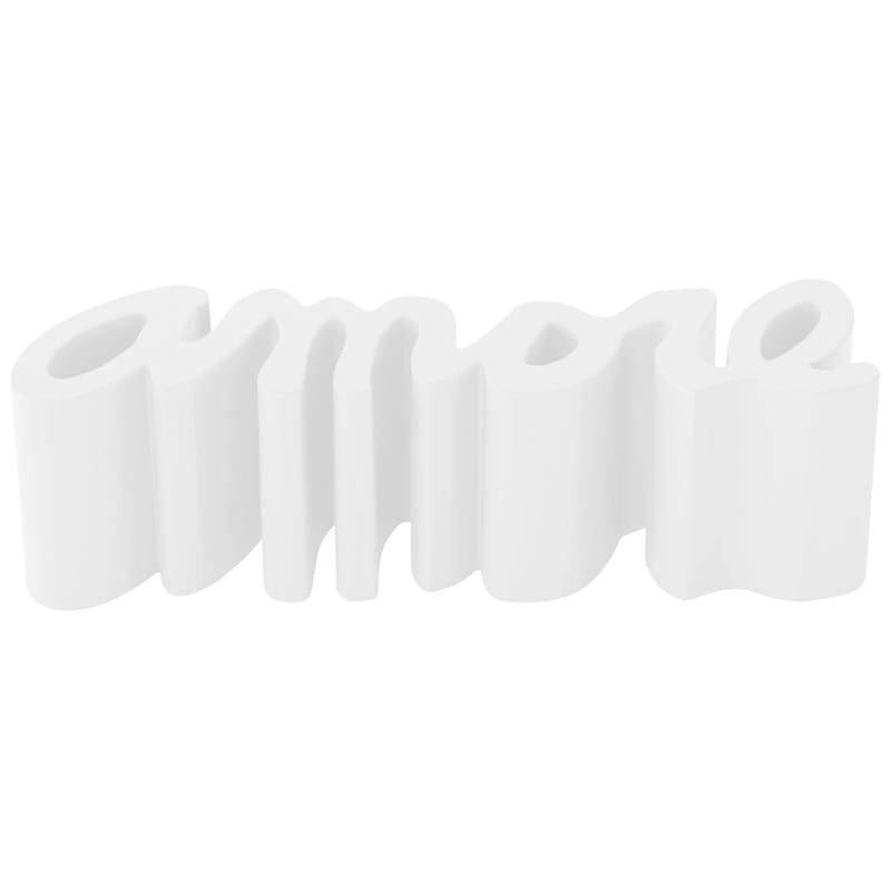 Mobilier - Mobilier Kids - Banc Amore plastique blanc /  L 145 cm - Pour l\'extérieur - Slide - Blanc - polyéthène recyclable