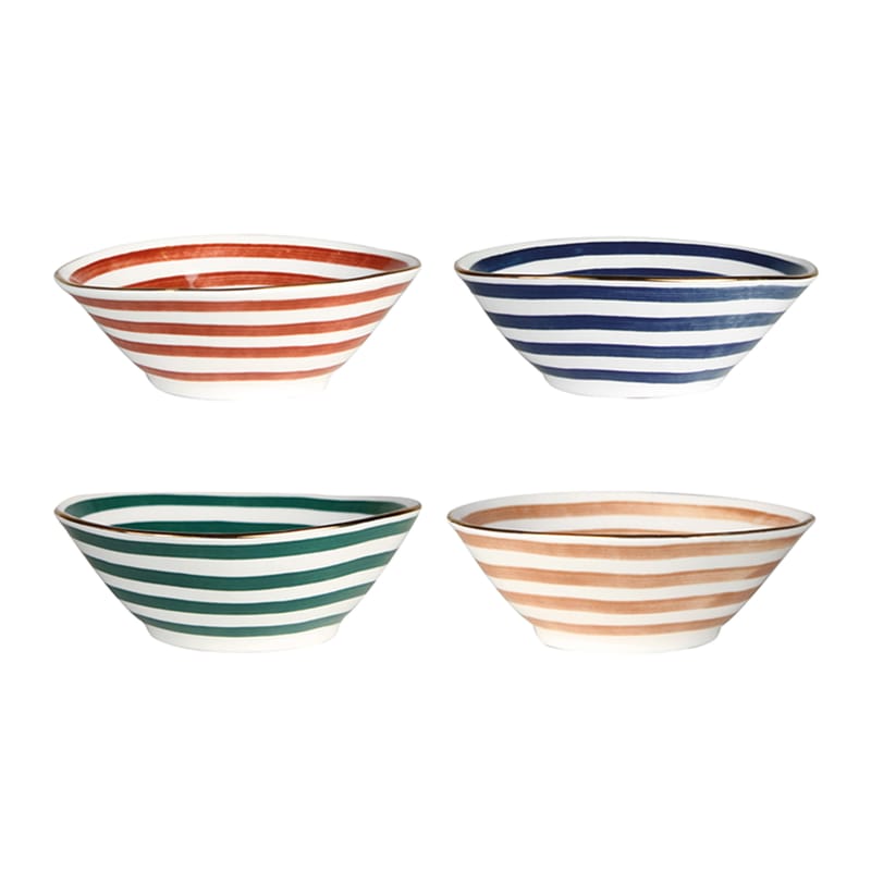 Table et cuisine - Saladiers, coupes et bols - Bol Casablanca céramique multicolore / Set de 4 - & klevering - Multicolore - Porcelaine