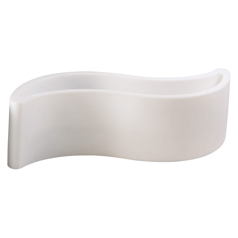 Furniture - Benches - Wave Flowerpot plastic material white / Bench - Slide - White - recyclable polyethylene