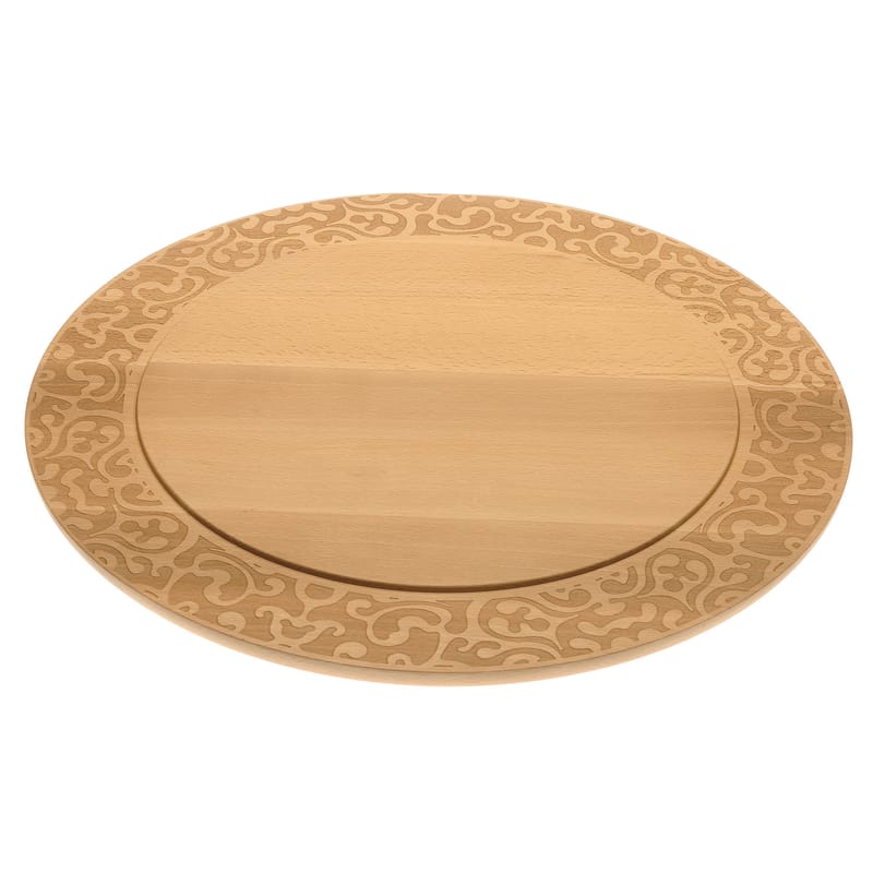 Tisch und Küche - Tabletts und Servierplatten - Käseplatte Dressed in Wood holz natur / Ø 41 cm - Alessi - Holz natur - Buchenfurnier