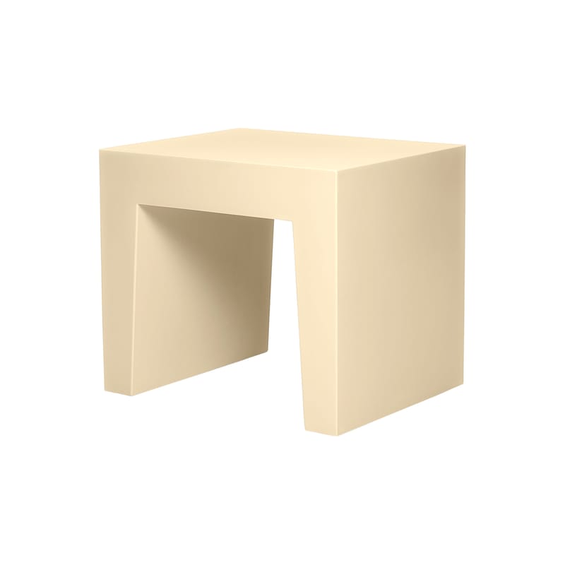 Mobilier - Tables basses - Table d\'appoint Concrete Seat plastique beige / Table d\'appoint - Polyéthylène recyclé - Fatboy - Spark - Polyéthylène recyclé