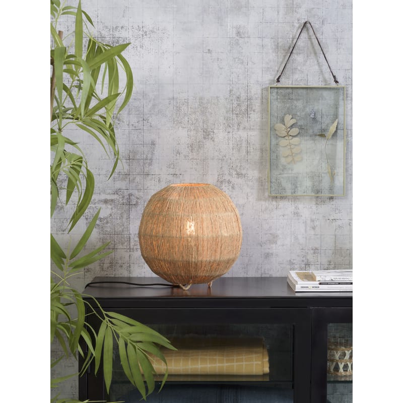Hessian shop table lamp