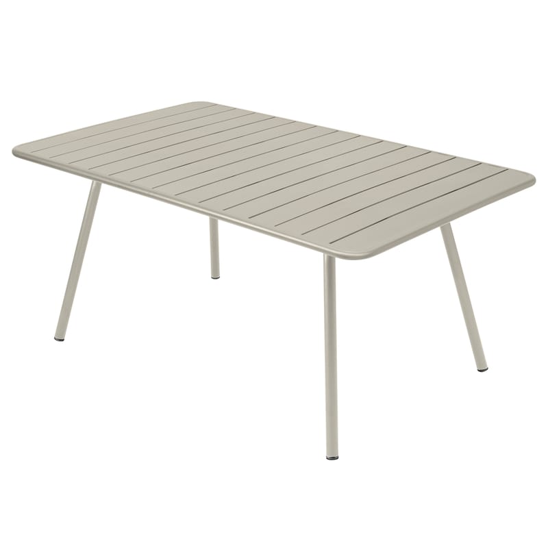 Jardin - Tables de jardin - Table rectangulaire Luxembourg métal gris / 6 à 8 personnes - 165 x 100 cm - Fermob - Gris argile - Aluminium laqué