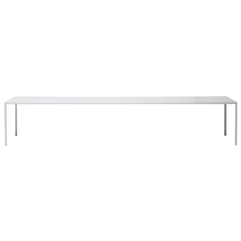 Mobilier - Mobilier d\'exception - Table rectangulaire Tense   / 120 x 300 cm - Résine acrylique - MDF Italia - 120 x 300 cm - Blanc - Aluminium revêtu de résine