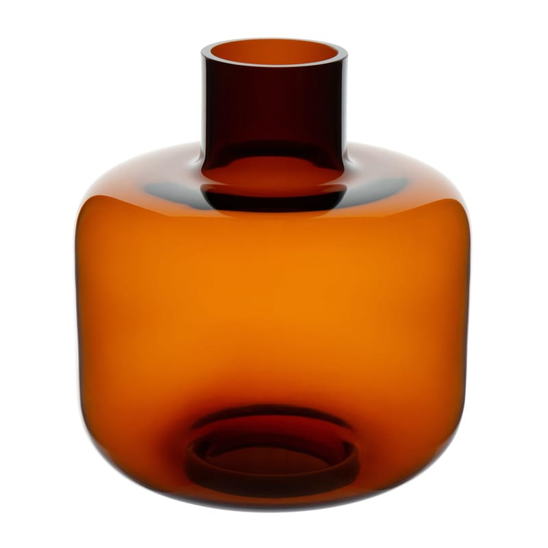 Décoration - Vases - Vase Ming / Verre soufflé bouche - Ø 22 x H 24 cm - Marimekko - Marron - Verre soufflé bouche