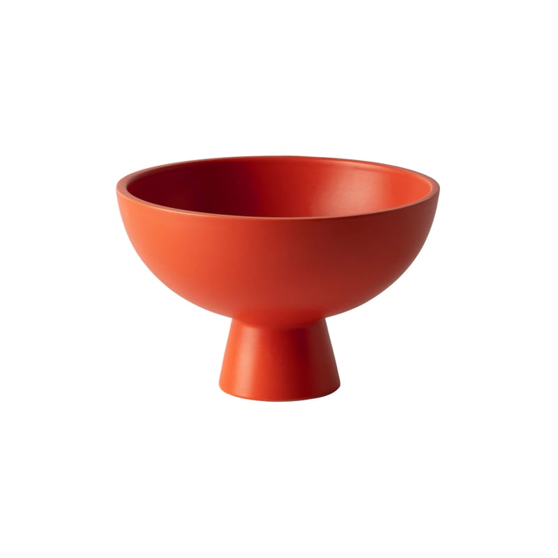 Table et cuisine - Saladiers, coupes et bols - Coupe Strøm Medium céramique orange / Ø 19 cm - Fait main - raawii - Corail Strong - Céramique émaillé