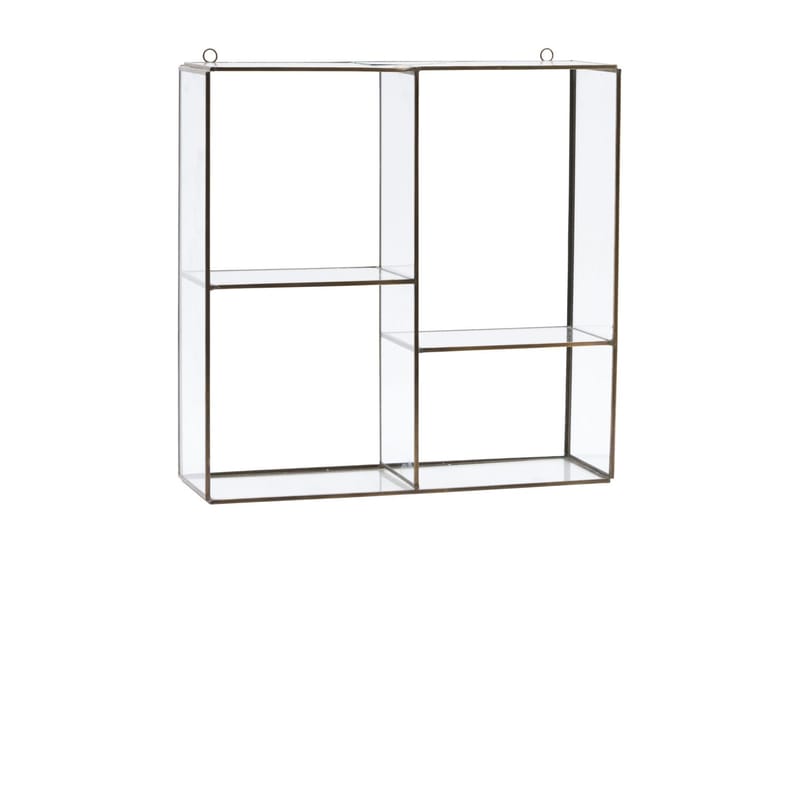 Mobilier - Etagères & bibliothèques - Etagère Keeper Small métal verre or transparent / 33 x 33 cm - House Doctor - Small / Laiton - Métal, Verre