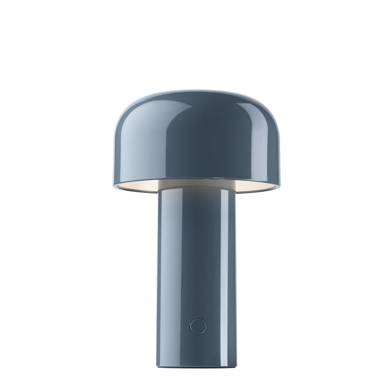 Luminaire - Lampes de table - Lampe sans fil rechargeable Bellhop plastique gris / USB - Barber & Osgerby, 2018 - Flos - Bleu-gris - Polycarbonate