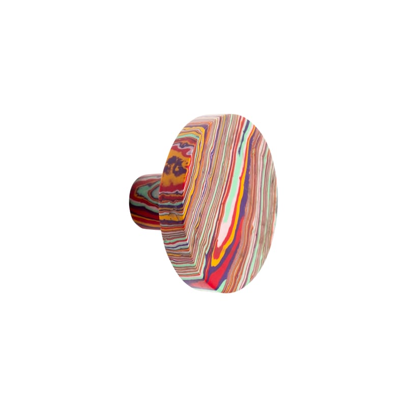 Design Days - Patère Rainbow matériau composite multicolore / Ø 6 cm - & klevering - Marbrures colorées - Poudre de marbre, Résine