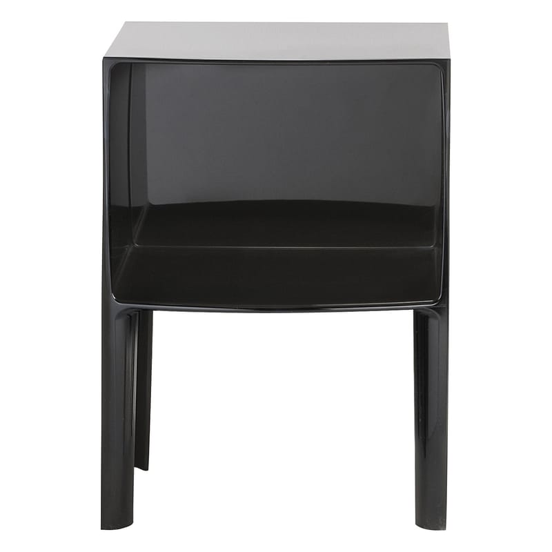 Mobilier - Tables de chevet - Table de chevet Small Ghost Buster plastique noir / L 40 x H 57 cm - Philippe Starck 2010 - Kartell - Noir opaque - PMMA