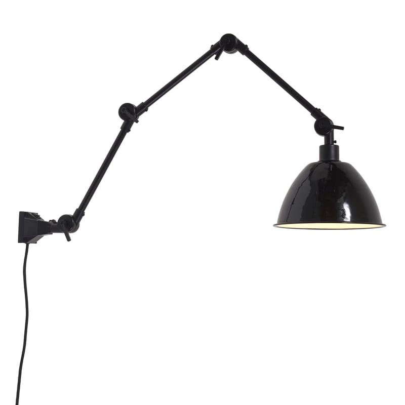 Luminaire - Appliques - Applique avec prise Amsterdam Large métal noir / L 100 cm - It\'s about Romi - Noir - Fer