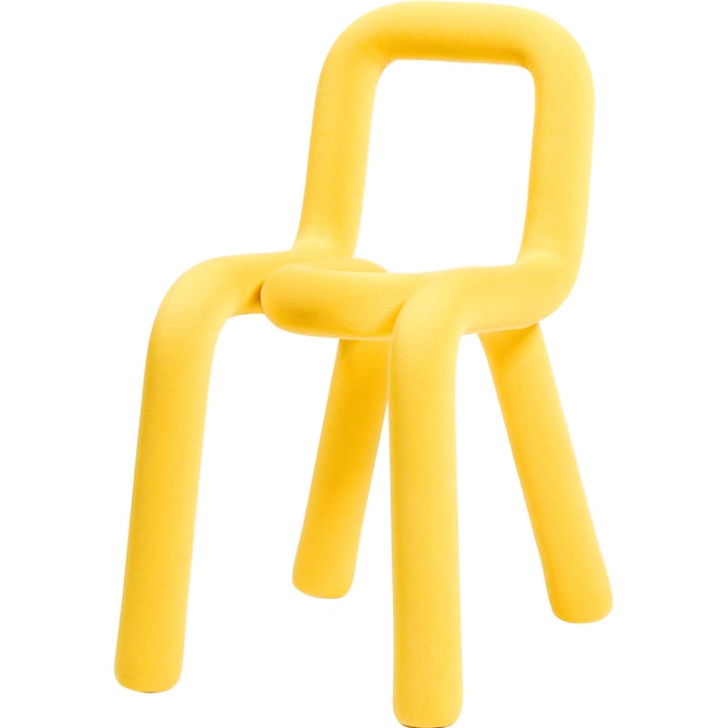 Furniture - Chairs -  Chair cover textile yellow For bold chair - Moustache - Yellow - Cotton, Polyurethane