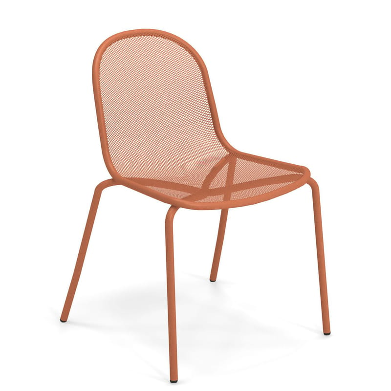 Mobilier - Chaises, fauteuils de salle à manger - Chaise empilable Nova métal rouge - Emu - Erable rouge - Acier verni