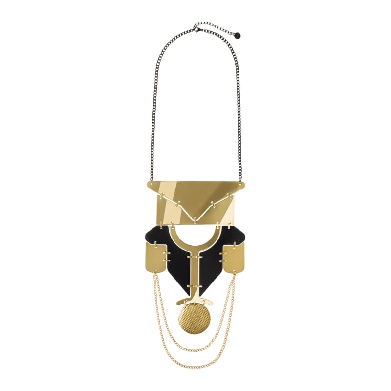 Accessoires - Bijoux, porte-clés... - Collier Venusia - Lorica noir or métal / Edition limitée numérotée - Alessi - Or & noir - Acier revêtement PVD