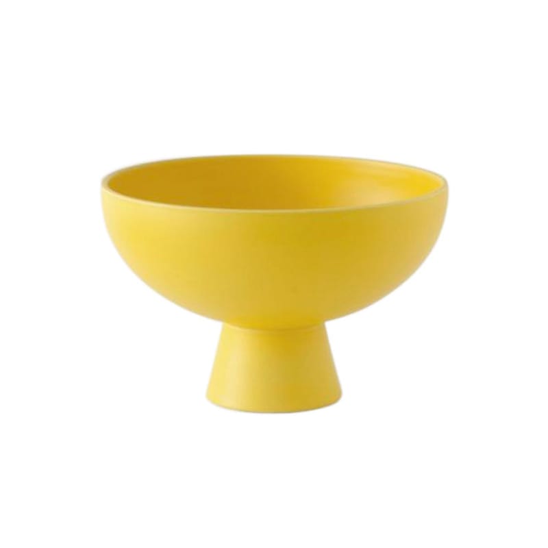 Table et cuisine - Saladiers, coupes et bols - Coupe Strøm Medium céramique jaune / Ø 19 cm - Fait main - raawii - Jaune Freesia - Céramique