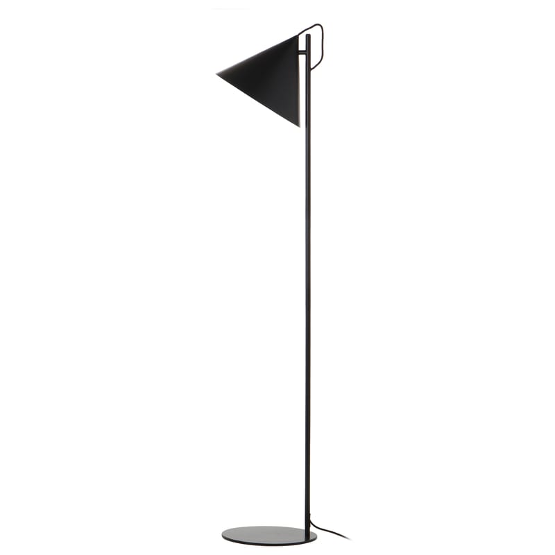 Lighting - Floor lamps - Benjamin Floor lamp metal black / H 152 cm - Frandsen - Mat black - Painted metal
