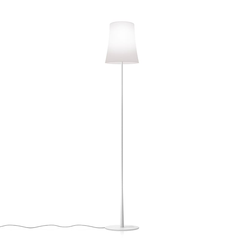 Luminaire - Lampadaires - Lampadaire Birdie Easy   plastique blanc / H 150 cm - Foscarini - Blanc - Aluminium laqué, Polycarbonate