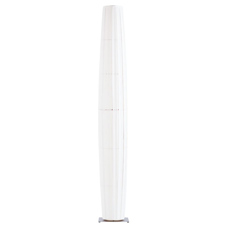 Luminaire - Lampadaires - Lampadaire Colonne tissu blanc / H 280 cm - Dix Heures Dix - H 280 cm / Blanc - Acier brossé, Tissu polyester