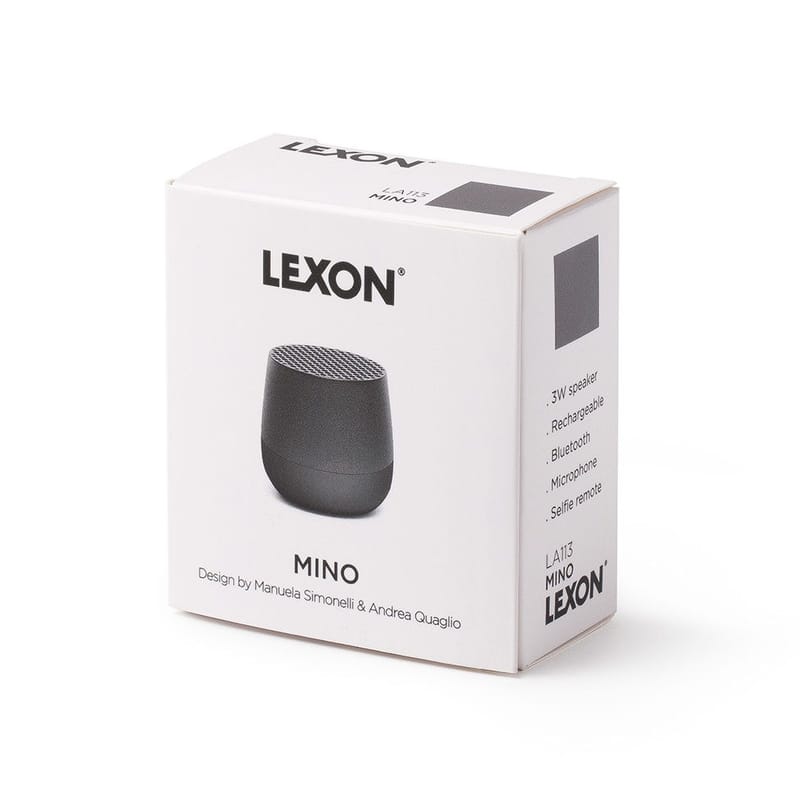 Lexon Mino 3W Mini Bluetooth speaker black Made In Design UK