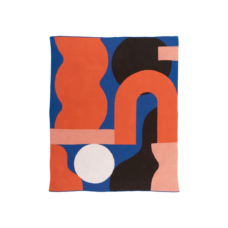 Décoration - Tapis - Plaid Bebo tissu multicolore / By Jesse Brown - 127 x 153 cm - Slowdown Studio - Jesse Brown - Coton, Polyester