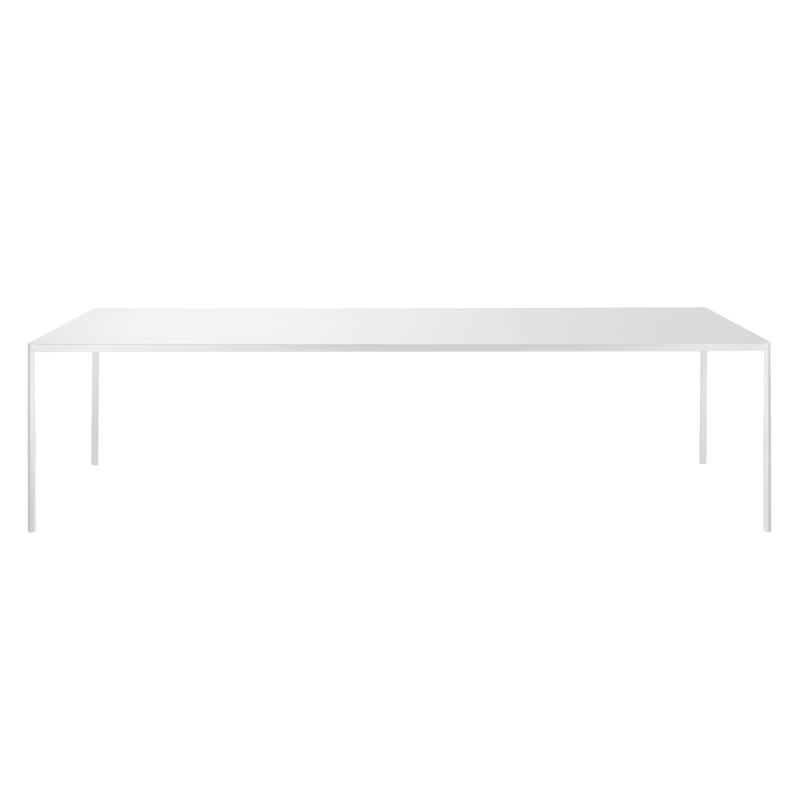 Outdoor - Garden Tables - Passe-partout Outdoor Rectangular table metal white 240 x 110 cm - Magis - White - Varnished aluminium, Varnished steel