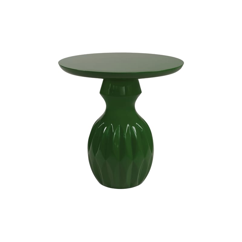 Mobilier - Tables basses - Table d’appoint Talia vert / Ø 52 x H 50 cm - Fibre de verre - POPUS EDITIONS - Vert - Fibre de verre laquée