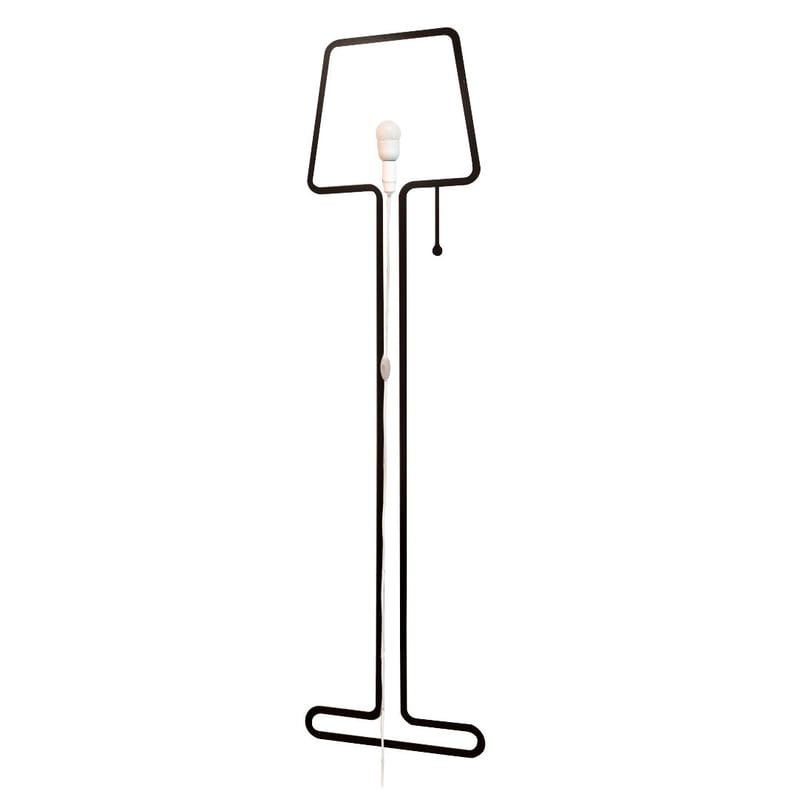 Décoration - Tendance humour & décalage - Applique avec prise Tall Lampe plastique noir / Set sticker + kit électrique - Pa Design - Noir - Plastique, Vinyl