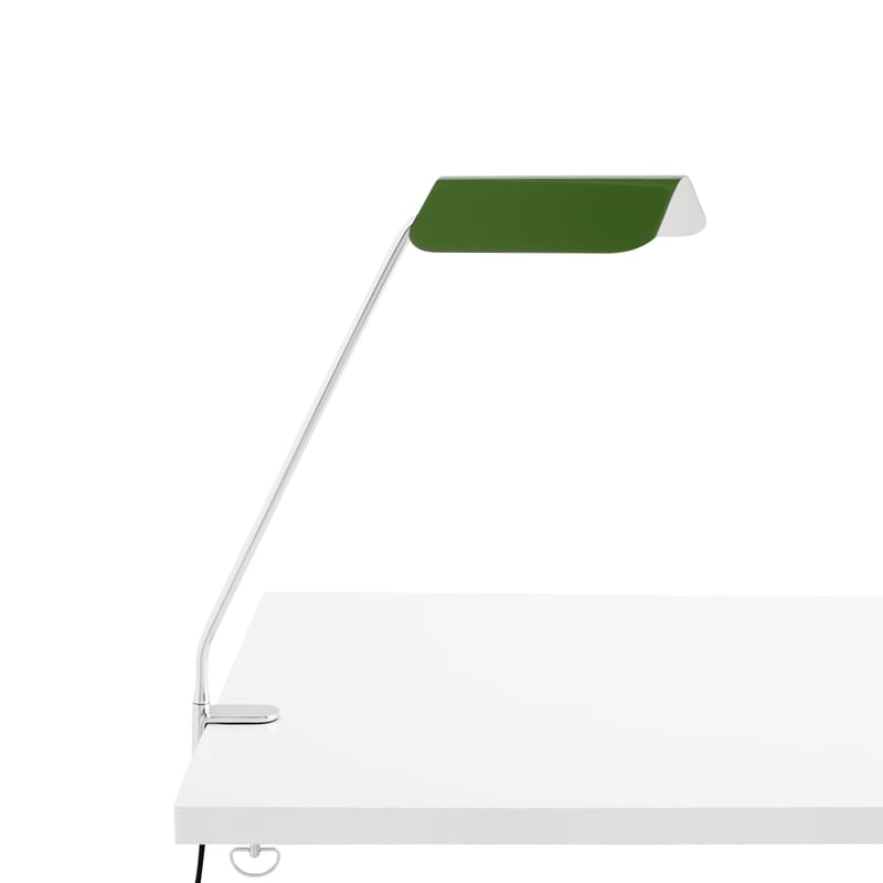 Luminaire - Lampes de table - Lampe de bureau Apex Clip métal vert / Base étau - H 43,2 cm  / Orientable - Hay - Vert émeraude - Acier