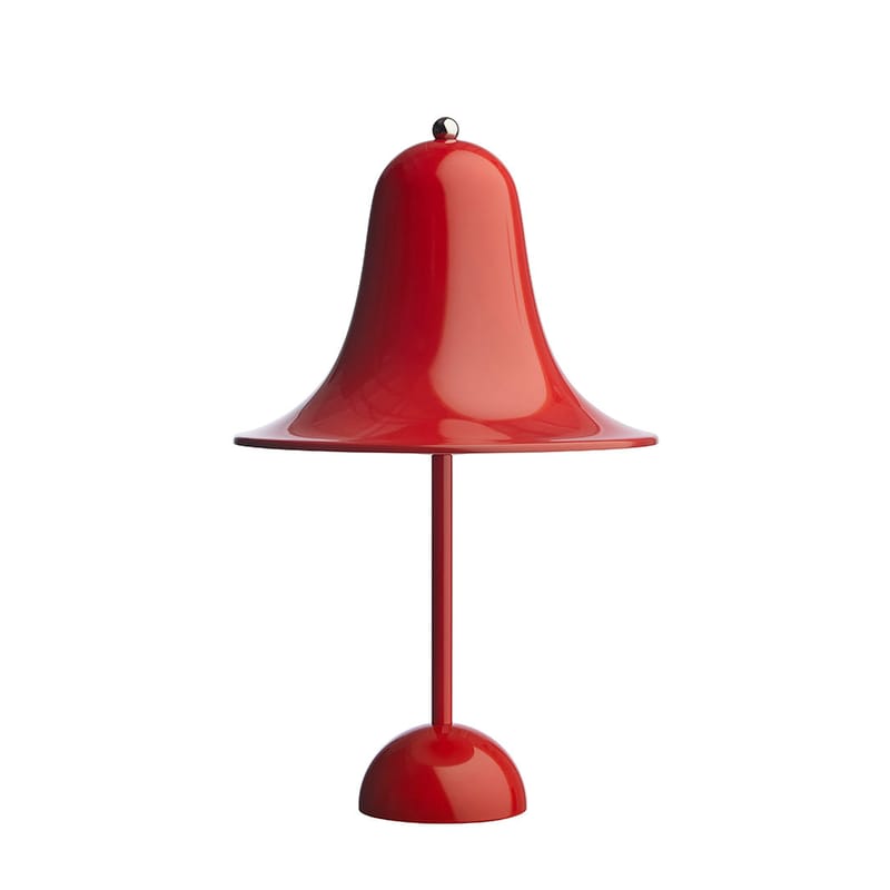 Décoration - Pour les enfants - Lampe de table Pantop métal rouge / Ø 23 cm - Verner Panton (1980) - Verpan - Rouge vif brillant - Métal peint