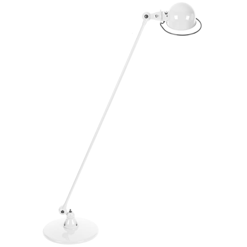 Luminaire - Lampadaires - Liseuse Loft métal blanc / 1 bras articulé - H 120 cm - Jieldé - Blanc brillant - Acier inoxydable