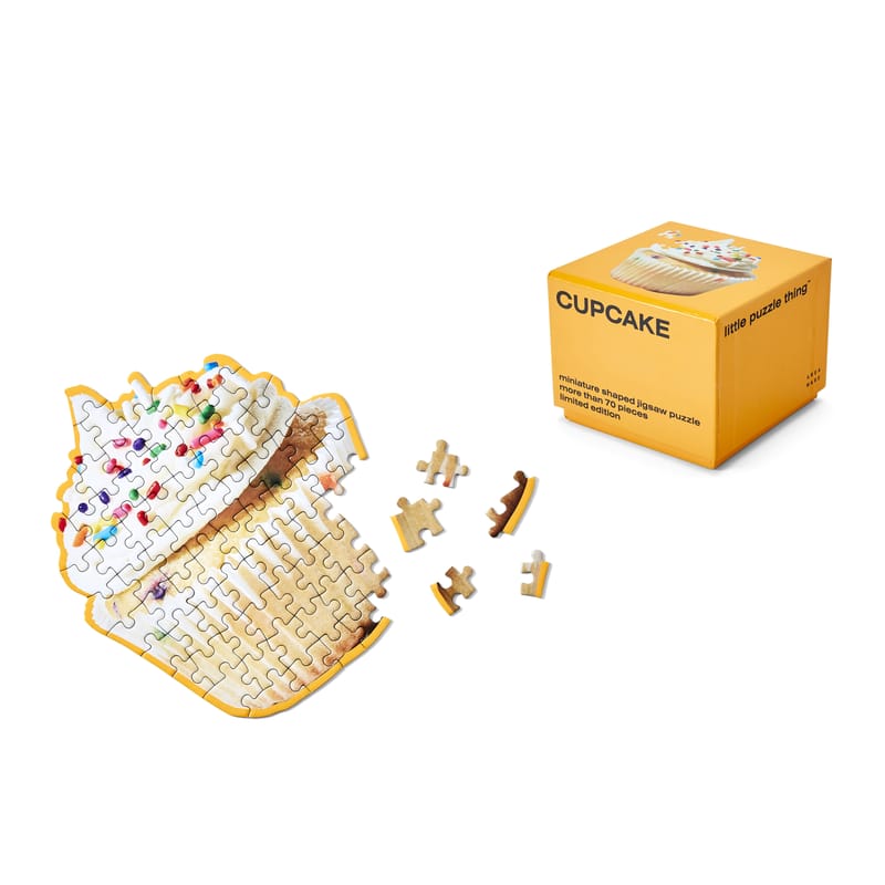 Décoration - Pour les enfants - Puzzle Little Puzzle Thing - Cupcake papier multicolore / Mini puzzle 70 pièces - Areaware - Cupcake - Carton
