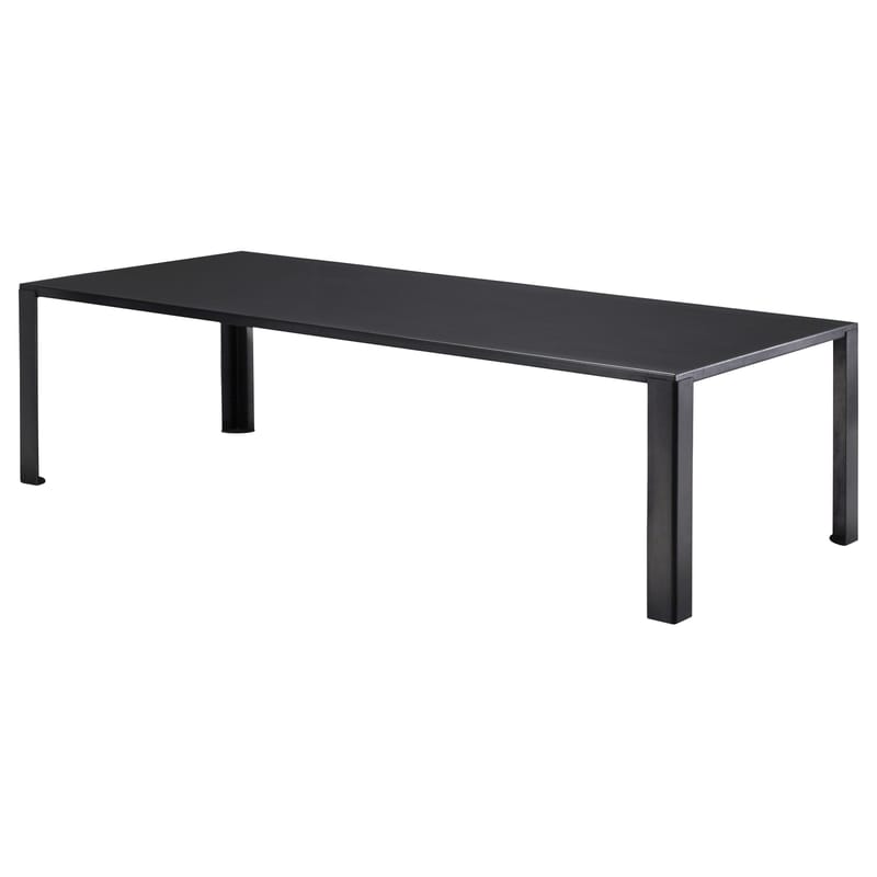 Furniture - Dining Tables - Big Irony Rectangular table metal black Rectangular steel top - L 238 cm - Zeus - 238 x 100 cm - Phosphated steel