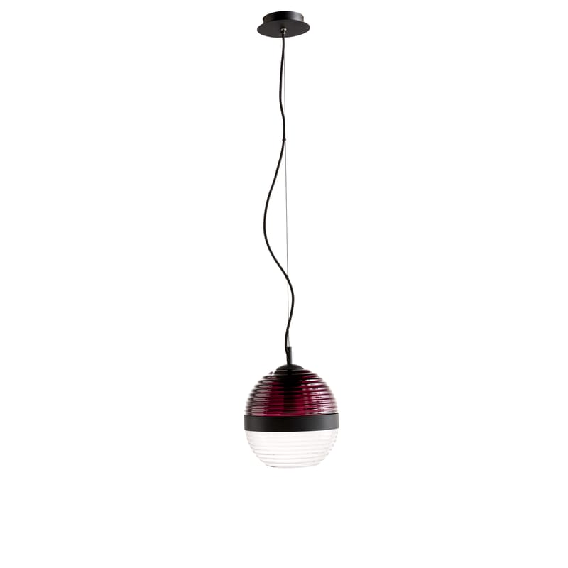 Luminaire - Suspensions - Suspension Cord Small verre rouge / Ø 22 cm - Cappellini - Rouge - Verre